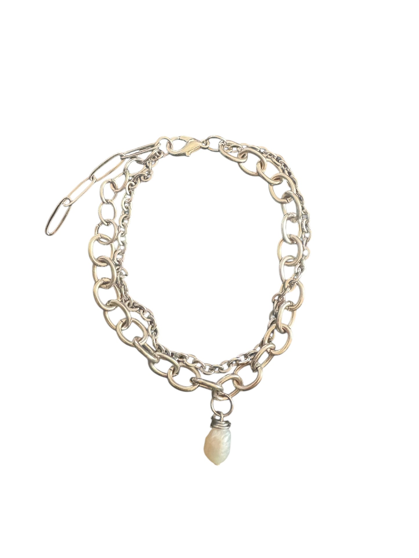 Double chain pearl bracelet